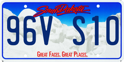 SD license plate 96VS10
