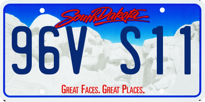 SD license plate 96VS11
