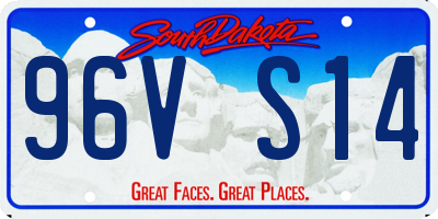 SD license plate 96VS14