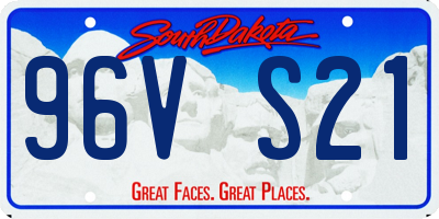 SD license plate 96VS21