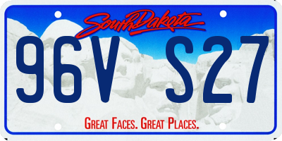 SD license plate 96VS27