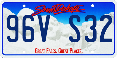 SD license plate 96VS32
