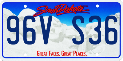 SD license plate 96VS36