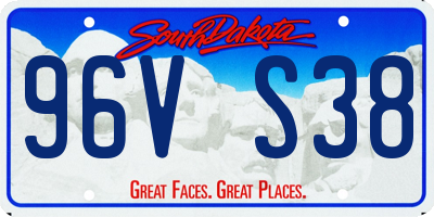 SD license plate 96VS38