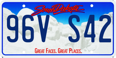 SD license plate 96VS42