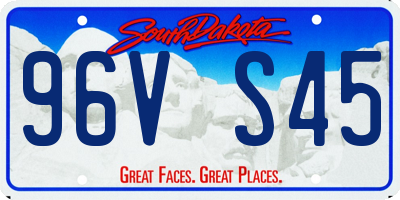 SD license plate 96VS45