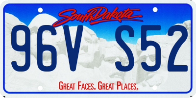 SD license plate 96VS52