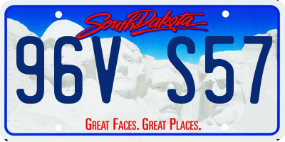 SD license plate 96VS57