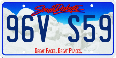 SD license plate 96VS59