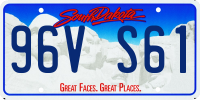 SD license plate 96VS61