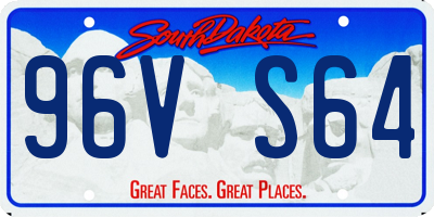SD license plate 96VS64