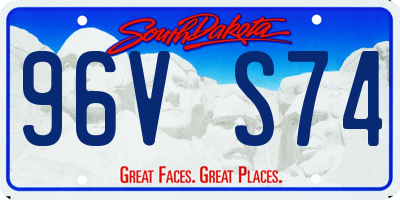 SD license plate 96VS74