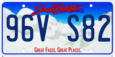 SD license plate 96VS82