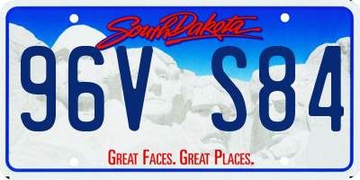 SD license plate 96VS84