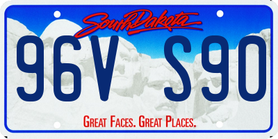 SD license plate 96VS90