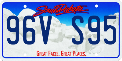 SD license plate 96VS95