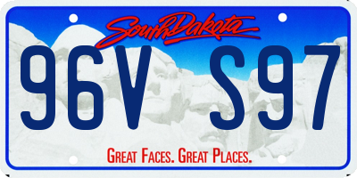 SD license plate 96VS97