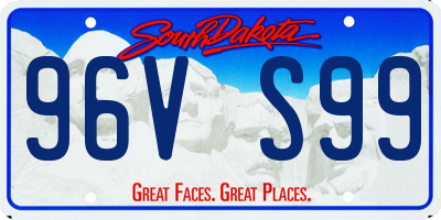 SD license plate 96VS99