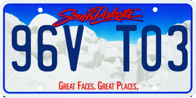 SD license plate 96VT03