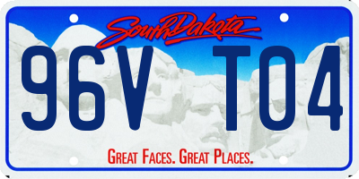 SD license plate 96VT04