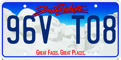 SD license plate 96VT08