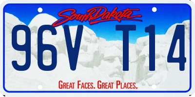 SD license plate 96VT14