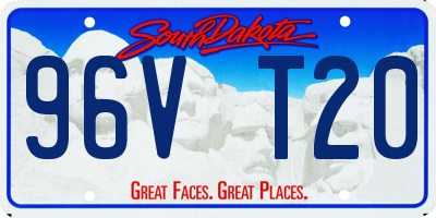 SD license plate 96VT20