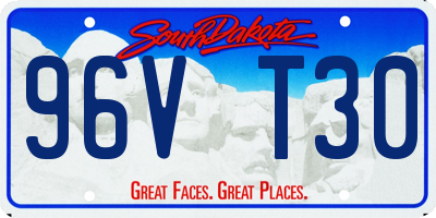 SD license plate 96VT30