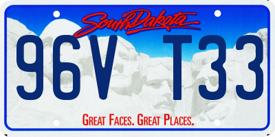 SD license plate 96VT33