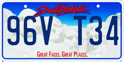 SD license plate 96VT34