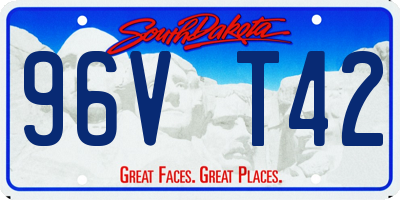 SD license plate 96VT42