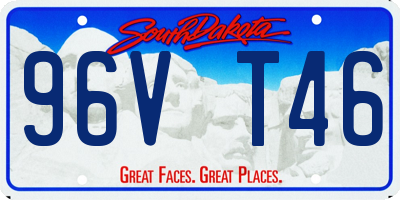 SD license plate 96VT46
