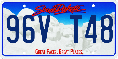 SD license plate 96VT48