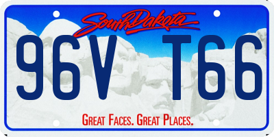 SD license plate 96VT66