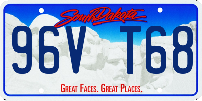 SD license plate 96VT68