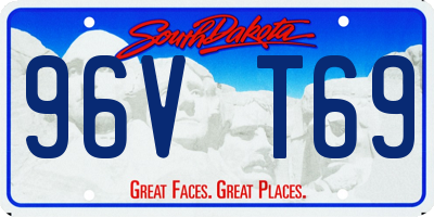 SD license plate 96VT69