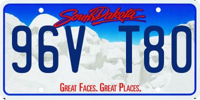 SD license plate 96VT80