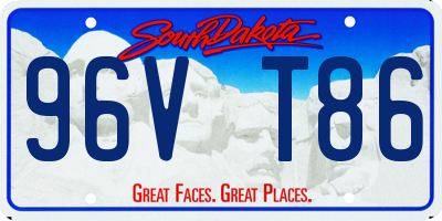 SD license plate 96VT86