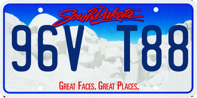 SD license plate 96VT88