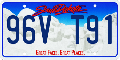 SD license plate 96VT91