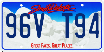 SD license plate 96VT94