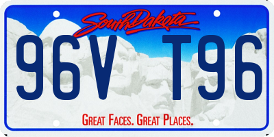 SD license plate 96VT96