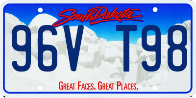 SD license plate 96VT98