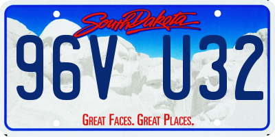 SD license plate 96VU32