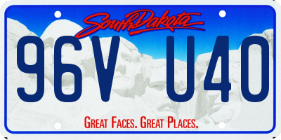 SD license plate 96VU40