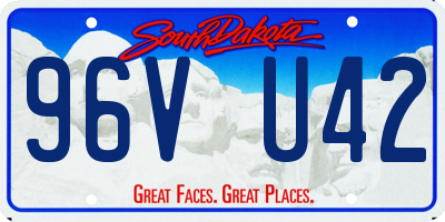 SD license plate 96VU42