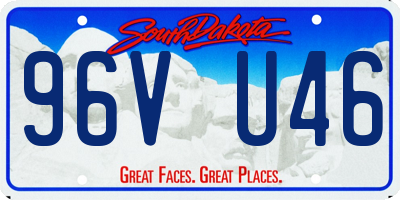 SD license plate 96VU46