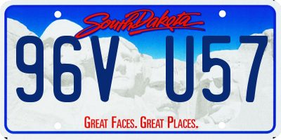 SD license plate 96VU57