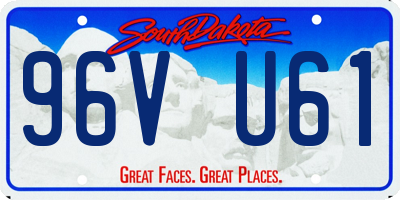 SD license plate 96VU61
