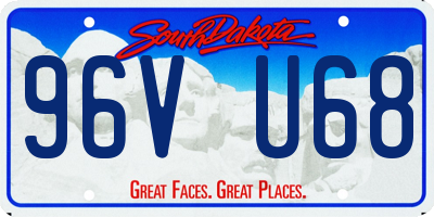 SD license plate 96VU68